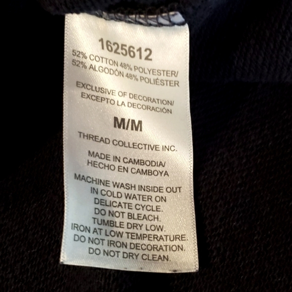 ELLEN TRACY French Terry "JOY" Sweatshirt Navy/Silver Snowflake - Med - EUC - Picture 2 of 14